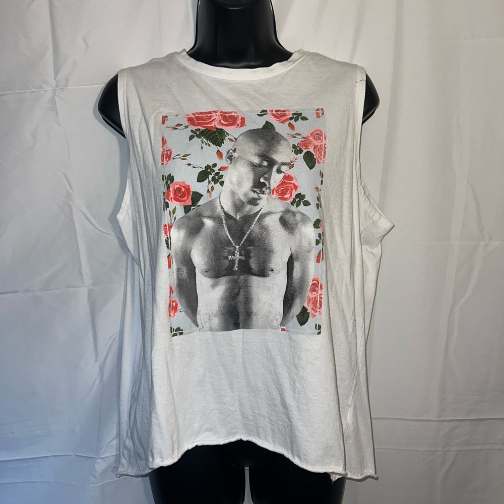 2Pac | Muscle Tank With Roses